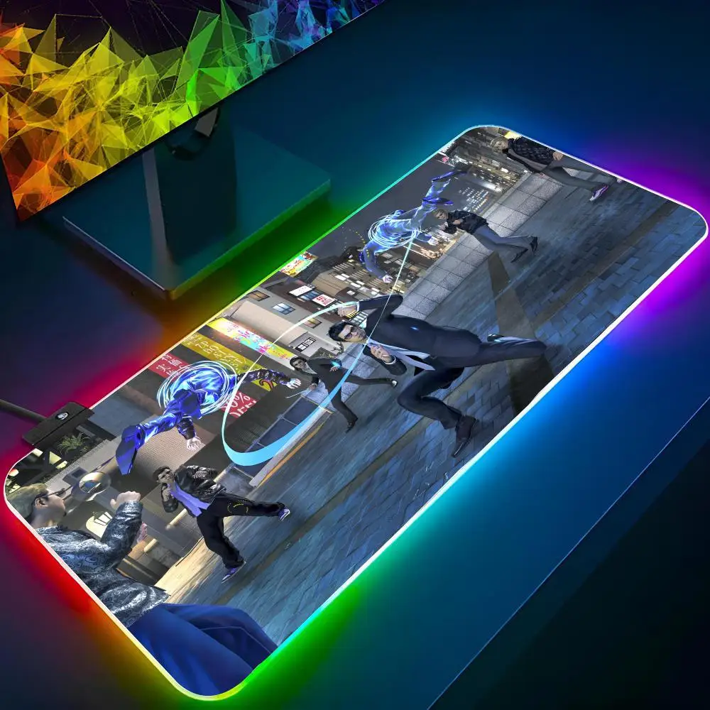 Like A Dragon Gaiden The Man Who Erased His Name Mouse Pad RGB Large Gaming Computer Keyboard LED Mousepad Office Desks And Lapt