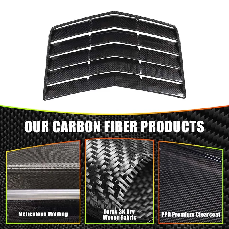 إطار منفذ الهواء للغطاء الأمامي للسيارة Corvette C7 2014-2019 (غير ينطبق على Z06 وZR1) ملحقات السيارة من ألياف الكربون الحقيقية #3