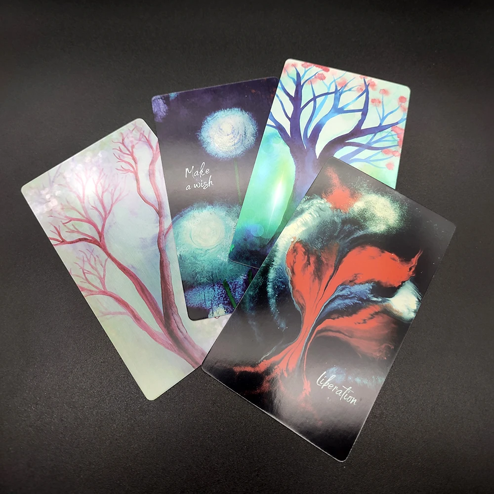 12CMX7CM Soul Trees Ascension oracle  Deck self-awareness, intuition, English Cards Friends Family Prophecy in Box