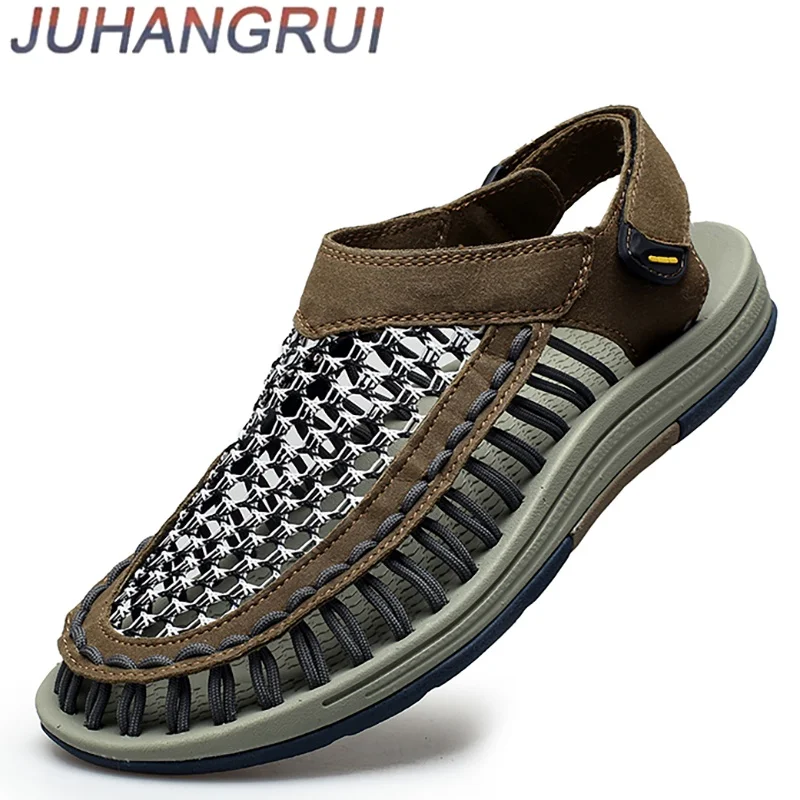 

Summer New Men Sandals Outdoor Fashion Casual Shoes Hand-woven High Quality Beach Sandals Comfortble Breathable Walking For Men