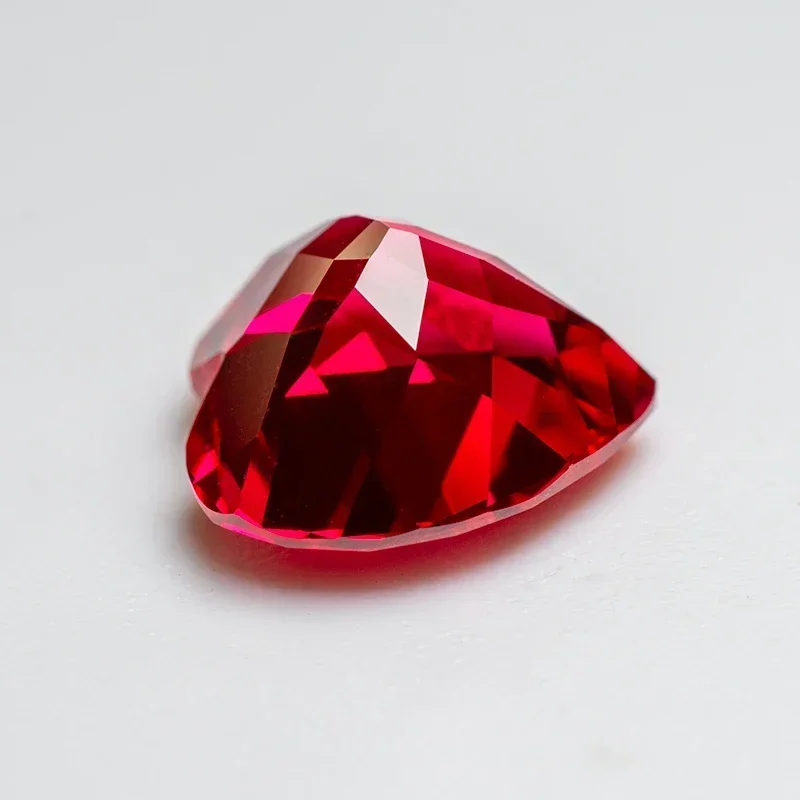 

NEW Lab Grown Ruby Pigeon Blood Red Color Heart Shape VVS1 Gemstone Charms For Jewelry Diy Making Selectable AGL Certificate