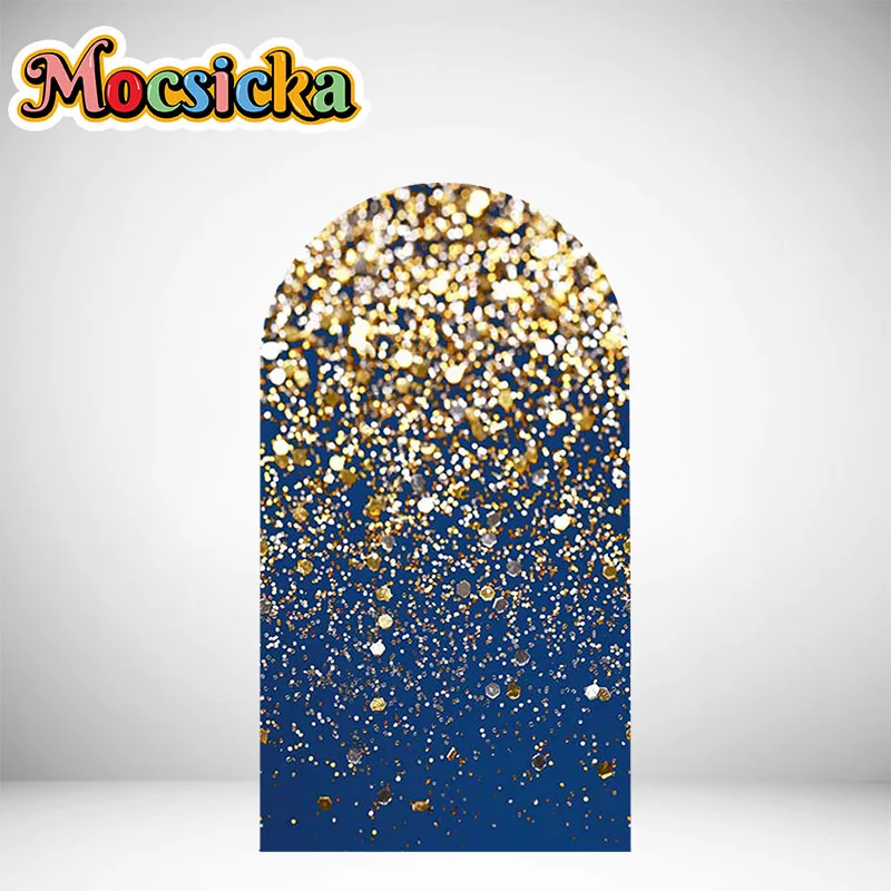 Gold Silver Glitter Double Sided Arch Cover Background Boy Girl Birthday Party Decoration Supplies For Photo Studio Props