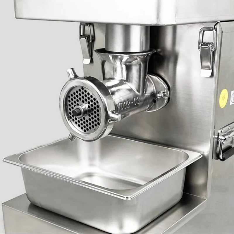 110v 220v Automatic Meat Grinder Stainless Steel Open Meat Puree Machine Food Grinder For Cafeterias And Restaurants