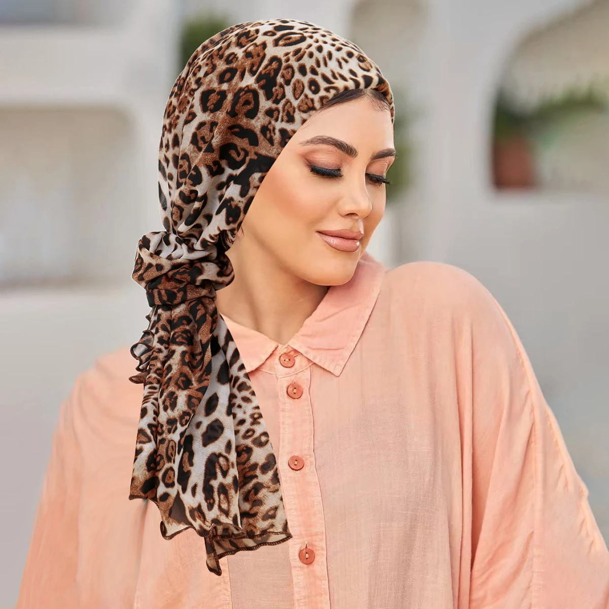 1 مجموعة النساء الأزهار المطبوعة الشعر دائرة مزيج مجموعة الحجاب قبعة تربان إسلامية الحجاب السرطان وشاح الرأس أغطية الرأس باندانا #3