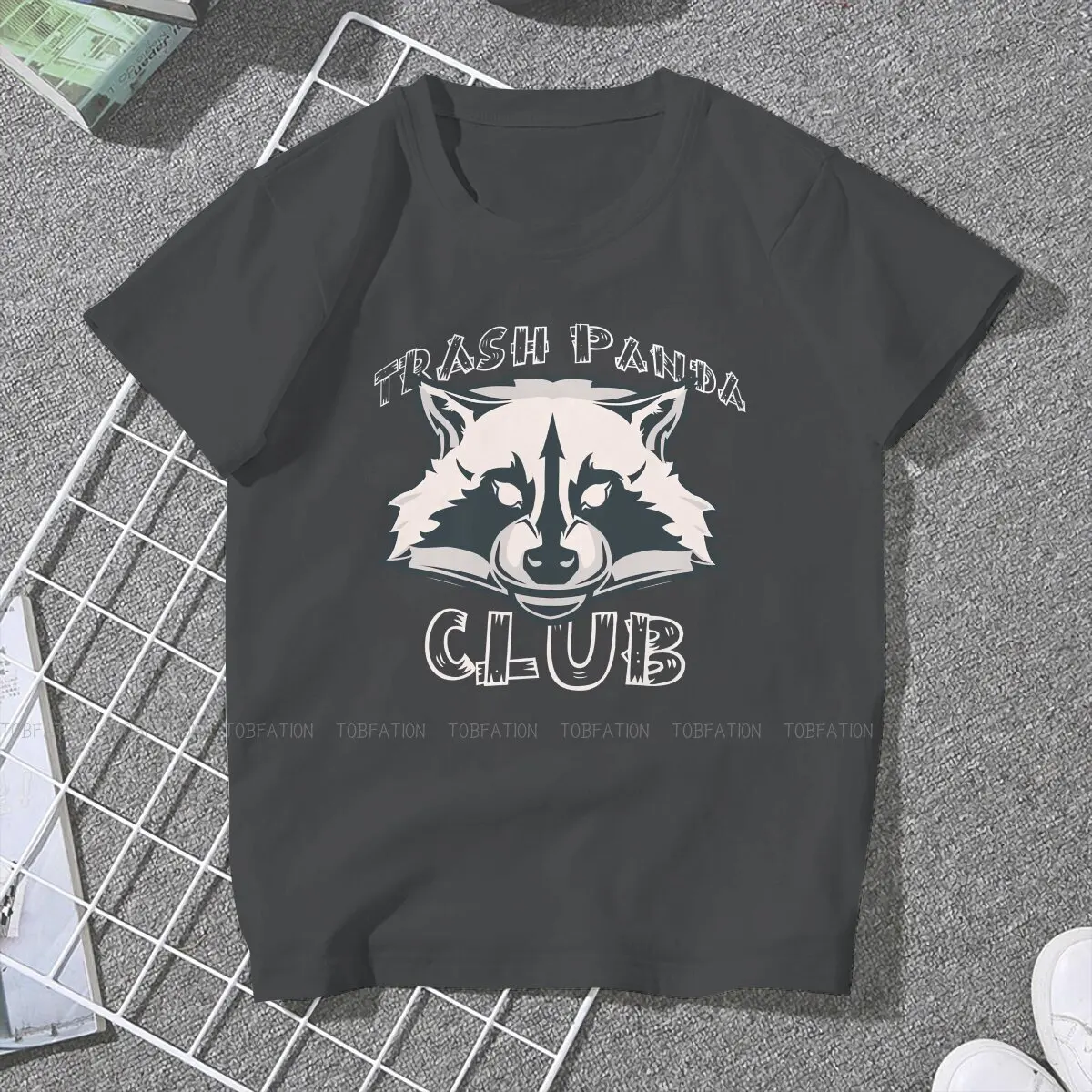 Trash Panda Club Classic Women TShirt Racoon Animals Crewneck Girls Short Sleeve 5XL Lady T Shirt Humor Cute Gift