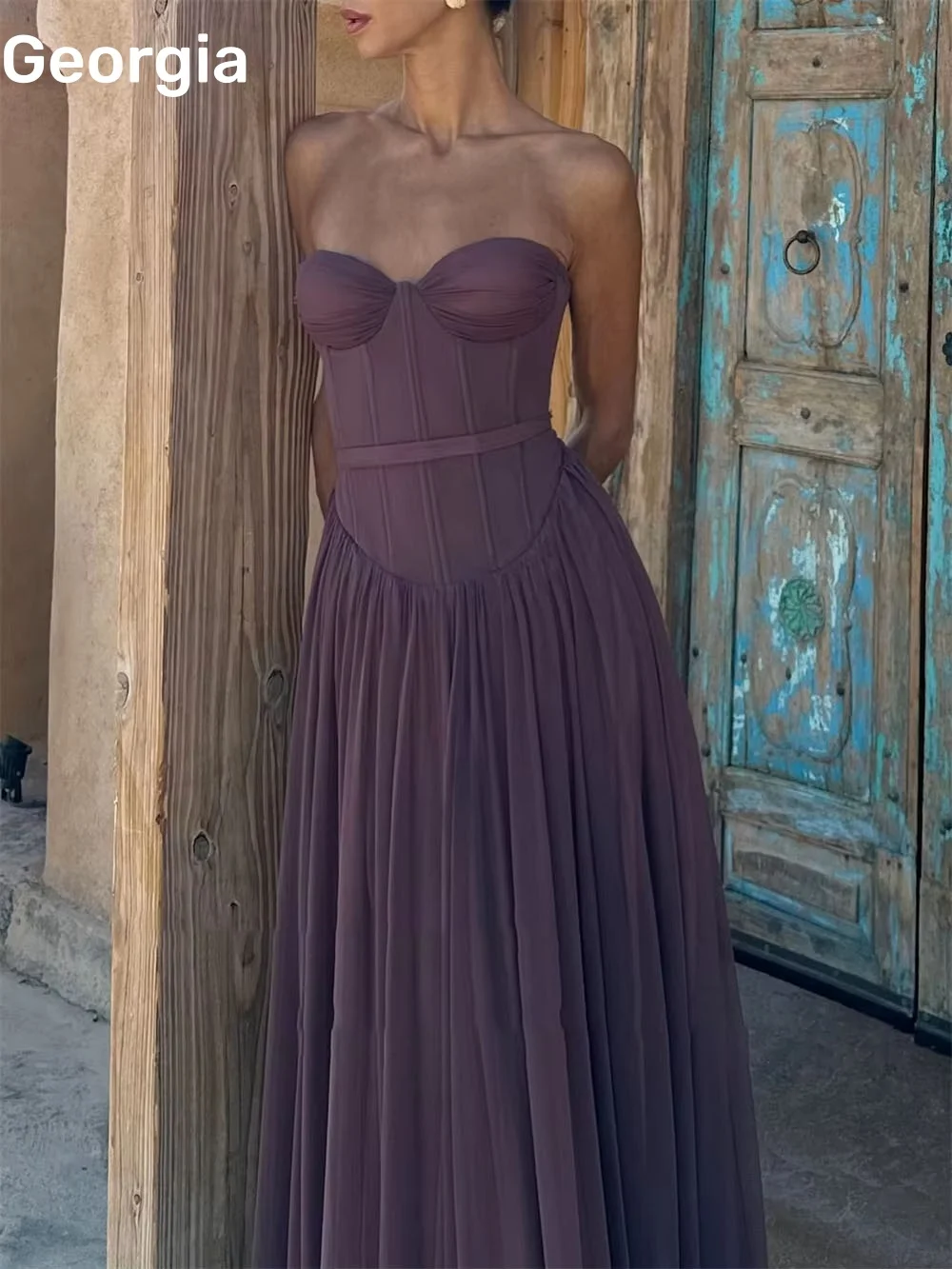 فساتين حفلات أنيقة للنساء مخصصة على شكل حرف A على شكل قلب بطول الأرض فساتين مناسبة رسمية كشكش بسحاب حتى فساتين رسمية