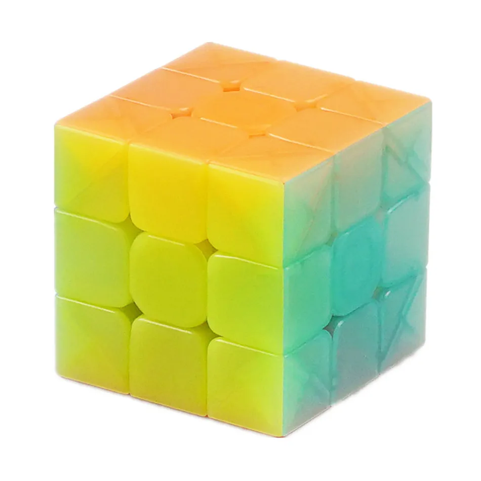 Qiyi Warrior W 3x3x3 Speed Cube Stickerless trasparente professionale Magic Cubo puzzle giocattoli educativi colorati per bambini