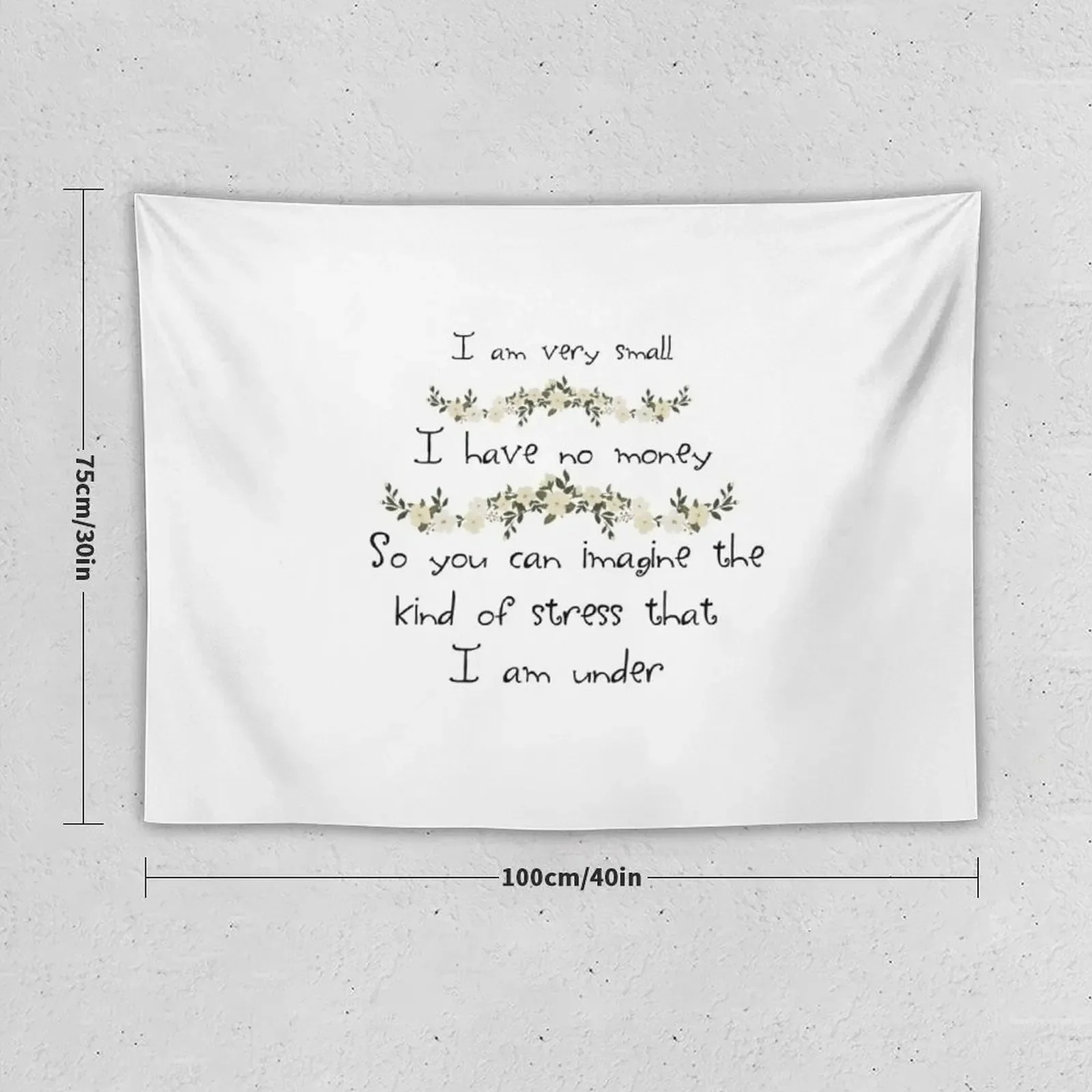 Small and Poor Tapestry Cute Decor Wall Decor Tapestry