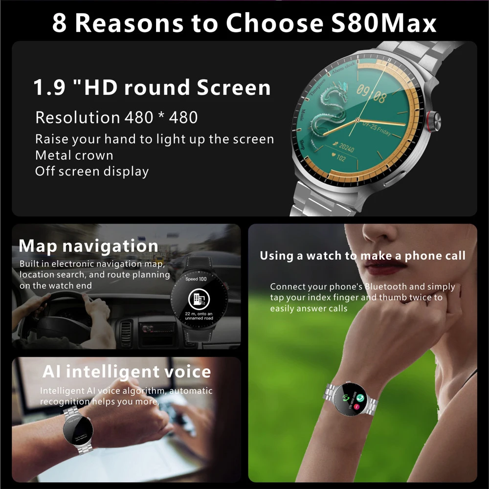 Sports Fitness Outdoor Smart Watch 1.9