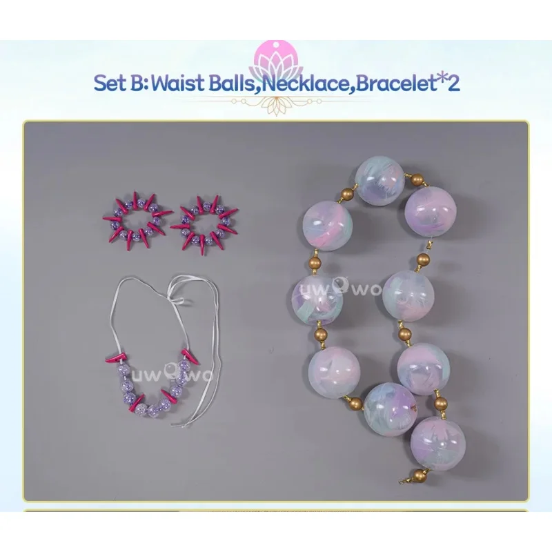 FC6IN STOCK UWOWO Syndra Cosplay Costume Accessories Waist Bracelet Decor Set Game League of Legends/LOL: Spirit Blossom SB@FC8！