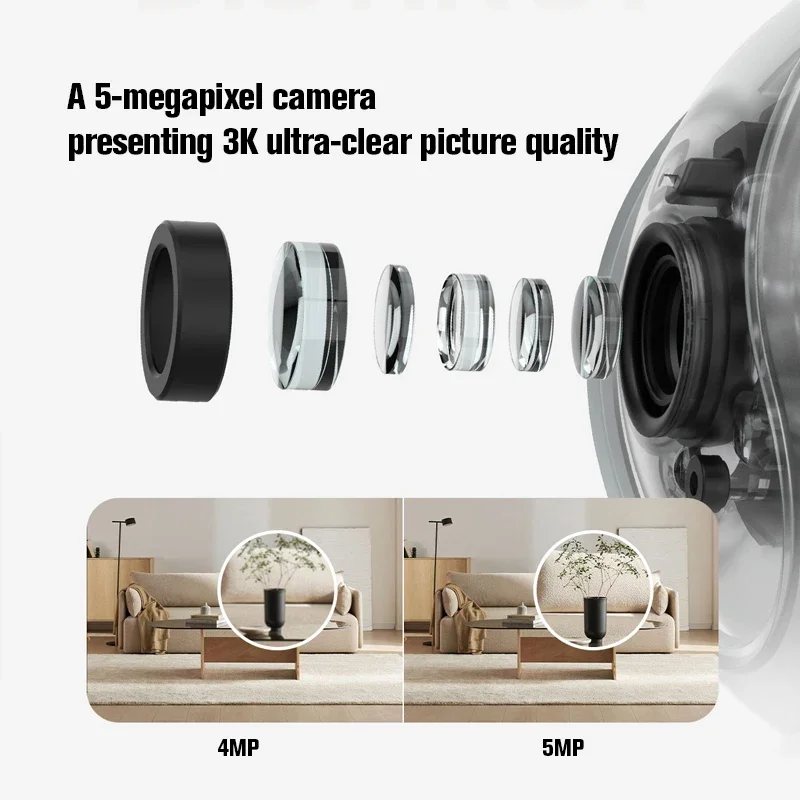 Xiaomi Mijia APP Smart Camera 3 Full Color Bidirectionele Spraak 5 Megapixels 360 ° View Werk Infrarood Nachtzich Ptz Editie 3K