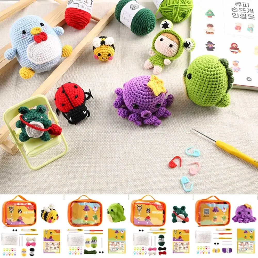 Arts,Crafts & Sewing DIY Handmade Doll Crochet Kit DIY Handmade Doll Crochet Kit Step-by-Step Wool Yarn DIY Knitting Beginner