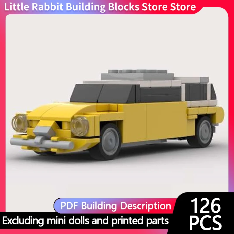 Speed Racing Car Model MOC Building Bricks DS Brake Luxury Sedan Modular Technology Children Holiday Gifts Assemble Toys Suit