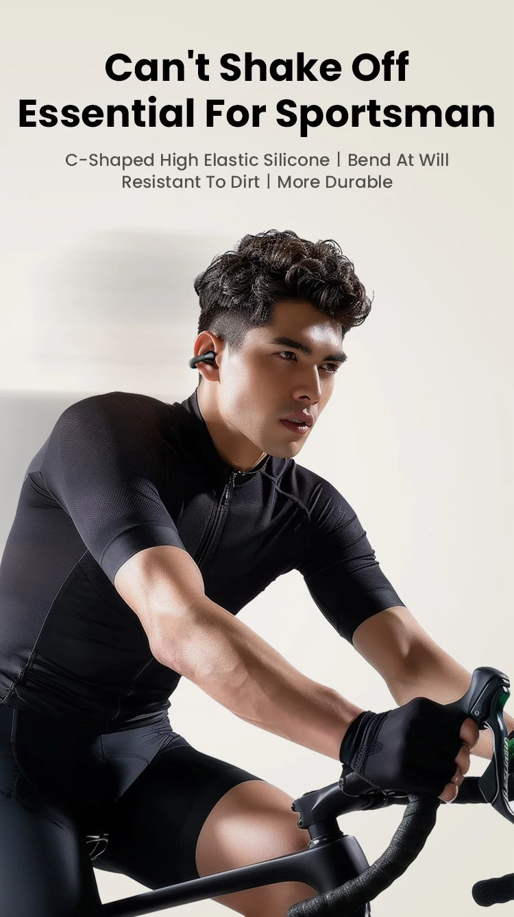 TWS Open Ear Clip Wireless Earbuds Bluetooth Sports Earphones Headphones in Mic with Earhooks & Ear Hook Headset