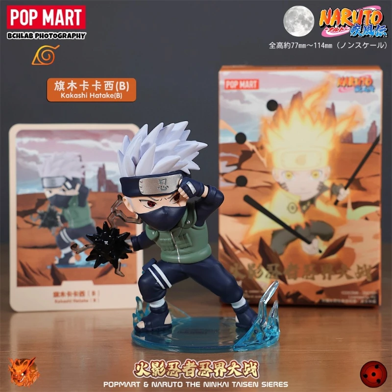 

POP MART Ninja War Series Mystery Box, оригинальная игрушка-кукла, милая аниме-фигурка, настольные украшения, коллекция, подарок, милая модель на день рождения
