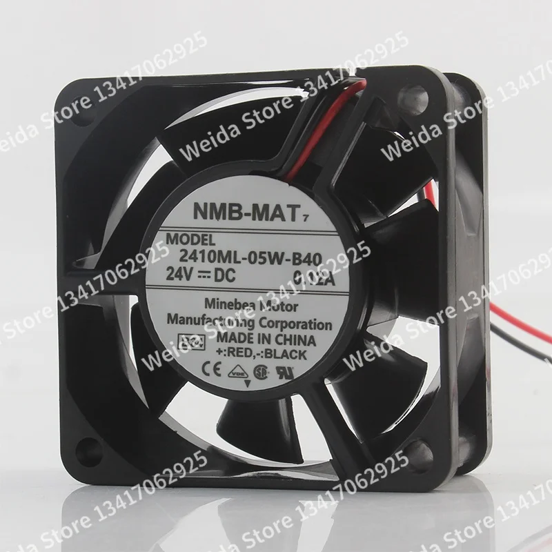6CM NMB Authentic product DC 24V 0.12A AC EC 6025 Inverter Ball Bearing 2-wire 60X60X25MM 2410ML-05W-B40 Cooling Fan