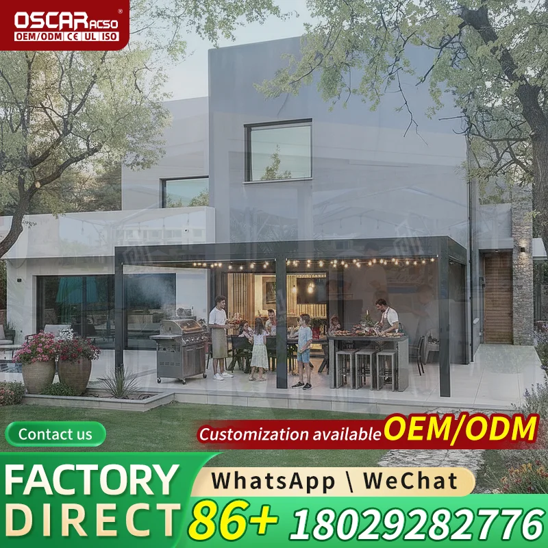 3x3 Aluminium Outdoor Bioclimate Pergola for Garden Courtyard Backyard Modern Design Structure pergola