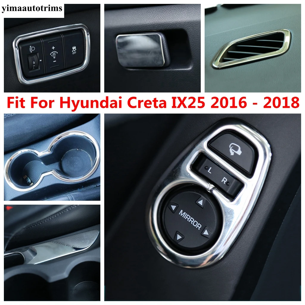 

Gear Shift Panel / Water Cup Holder / Head Light / Glove Box Cover Trim For Hyundai Creta IX25 2016 - 2018 Accessories Interior