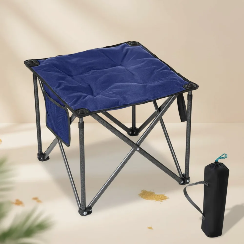 

Heavy Duty Folding Camping Stool 440lbs Capacity, Oversized Padded Seat with Anti-Slip Feet for Outdoor Fishing Travel