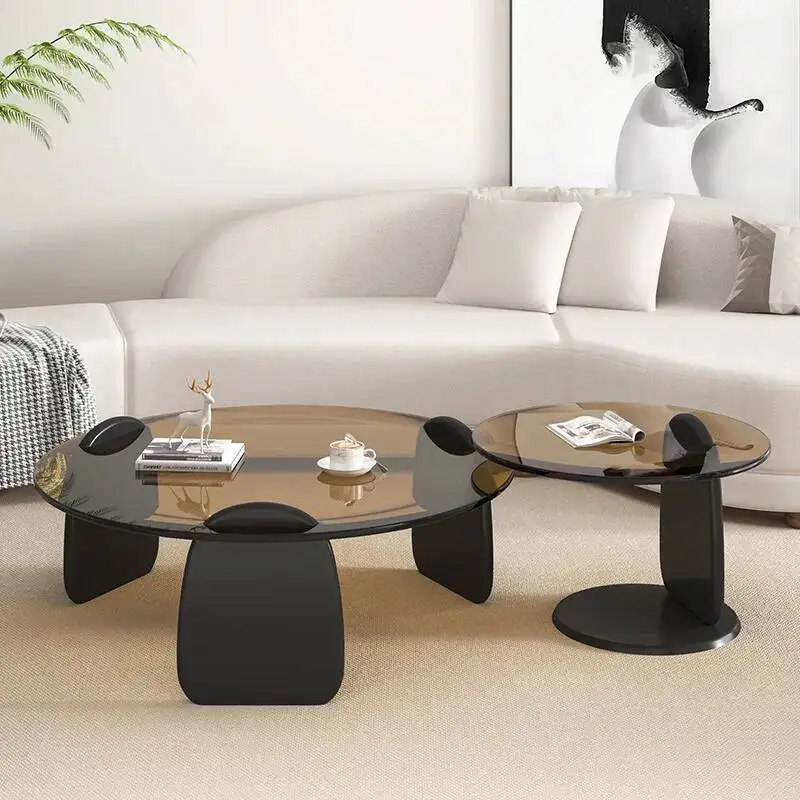 

Dining Modern Minimalist Luxury Coffee Tables Tea Round Coffee Tables Living Room Table Basses De Salon Home Furniture YY50CT
