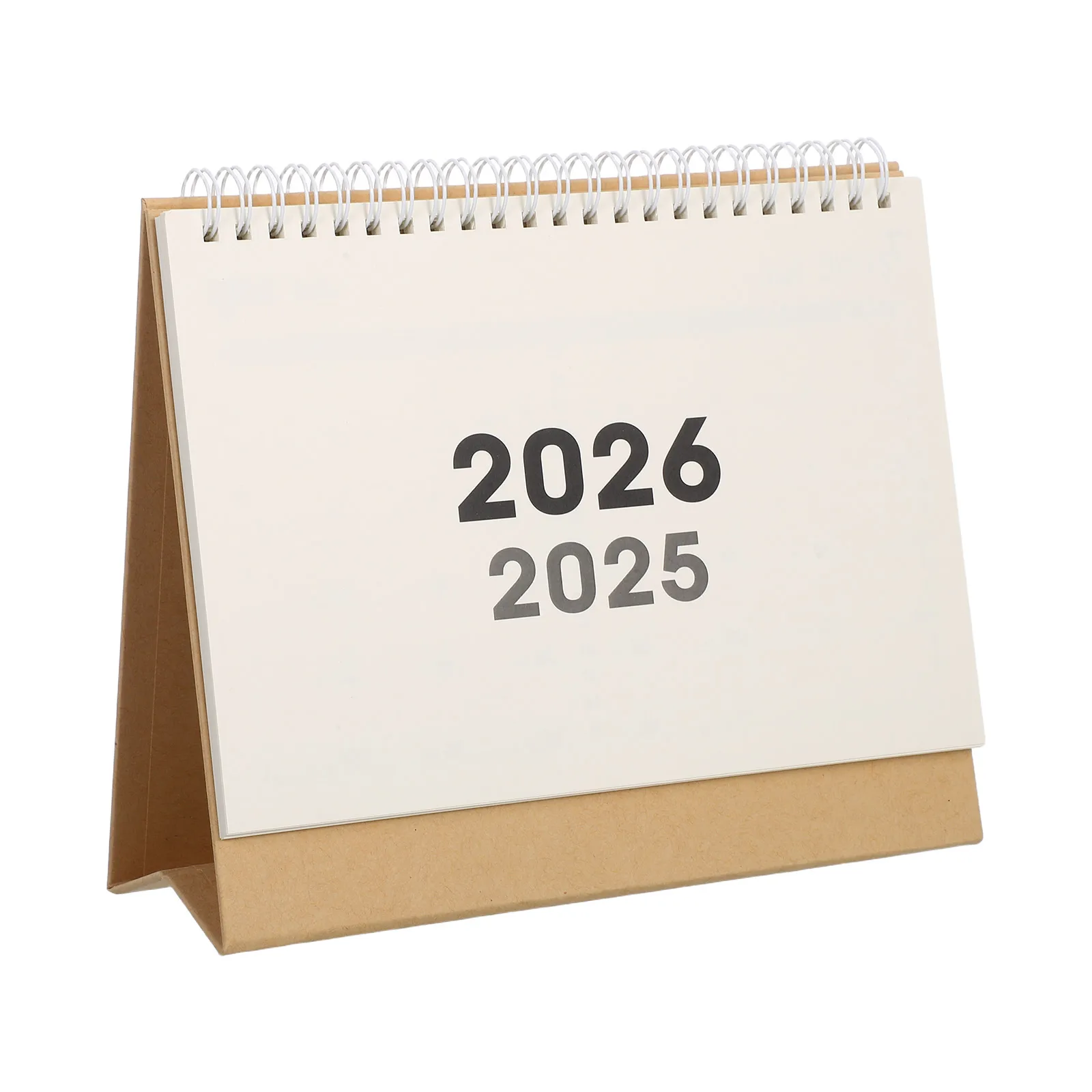 

1 set 18-Month 2025-2026 Mini Desktop Paper Calendar Minimalist Office Supplies Planner Stand Tabletop Home Decor Stationery