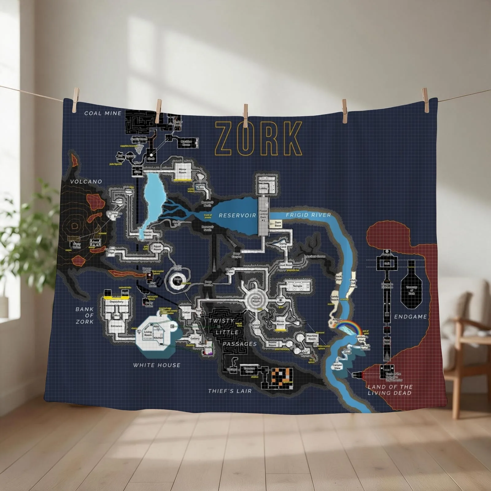 Great Underground Empire Throw Blanket Luxury Decorative Throw Vintage Soft Big Blankets