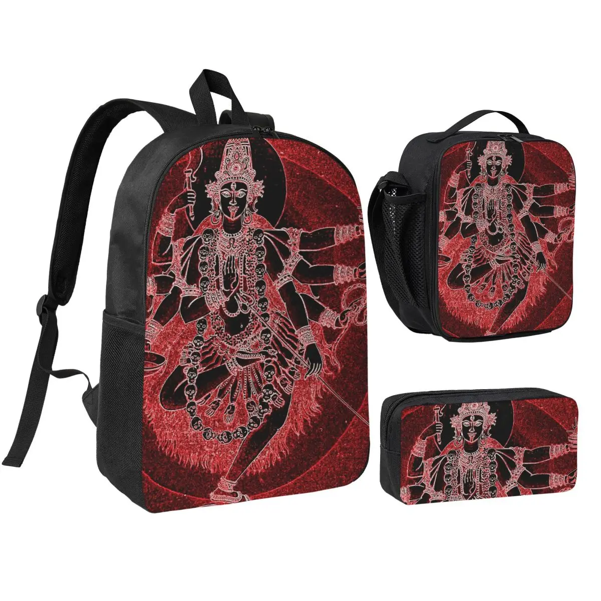 

Cosmic Kali Ma - Hindu Goddess Of Destruction Backpack Boys Girls BookBag School Bag Shoulder Bags 3ps Lunch Bag Pencil Case