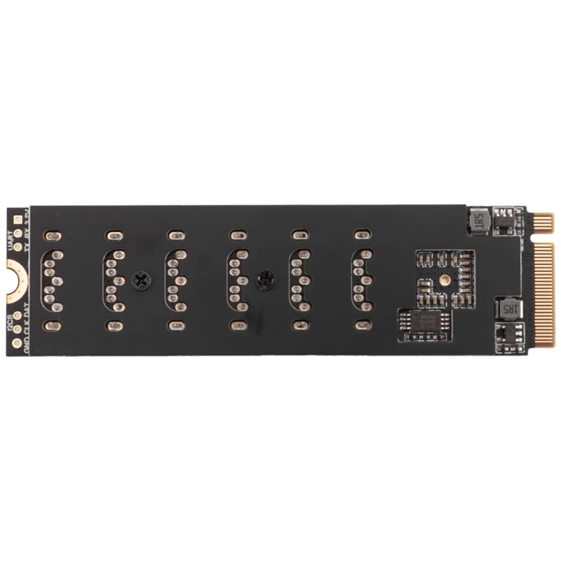 

A42Z-PCIE Adapter Card M.2 NVME To SATA Card M.2 NVME To SATA3.0 PCIE To SATA 6Gpbsx6-Port Expansion Card ASM1166