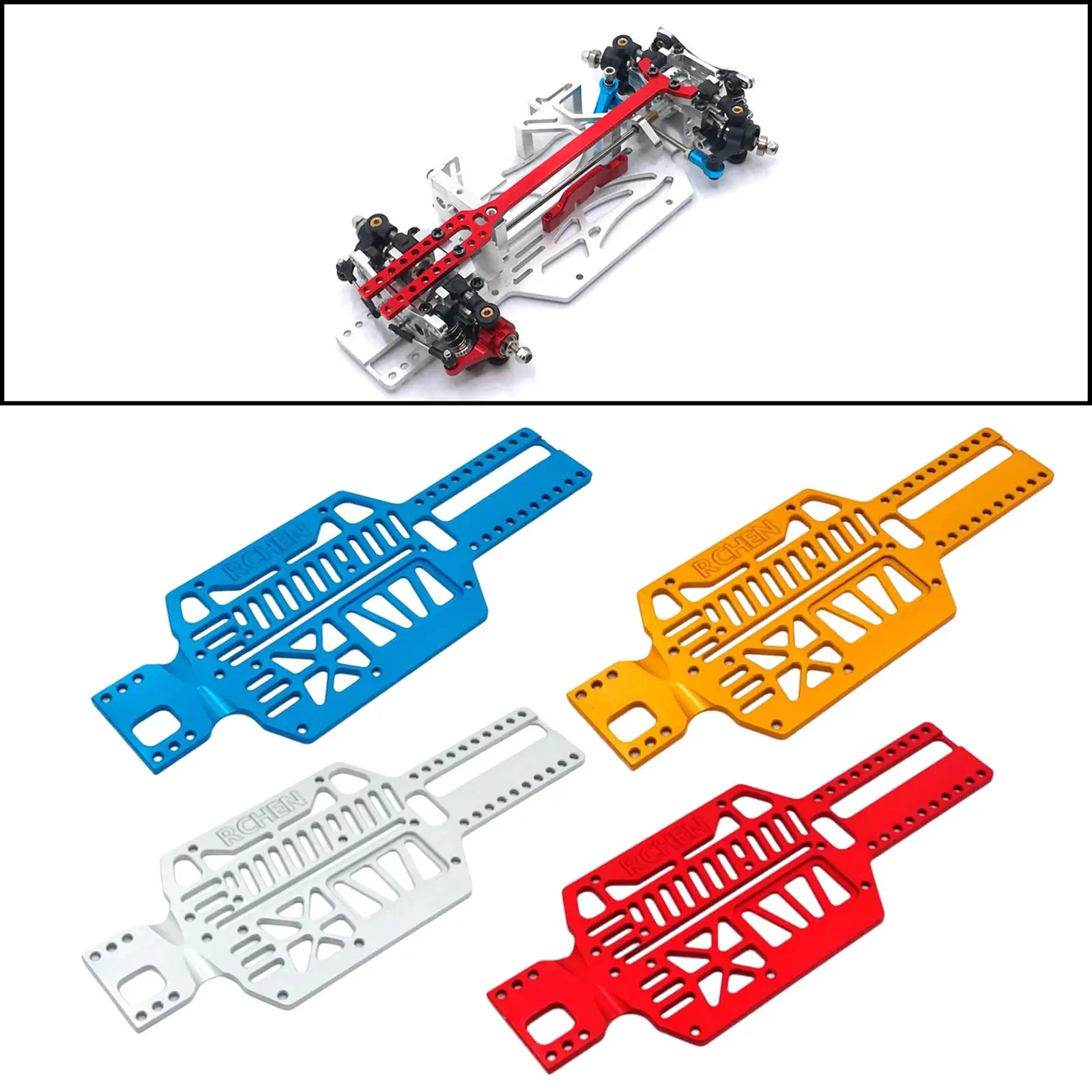 Aluminum Alloy RC Base Plate Adjustable Multi Wheelbase for Wltoys 1:28 Mini-Q9 RC Car Replacement