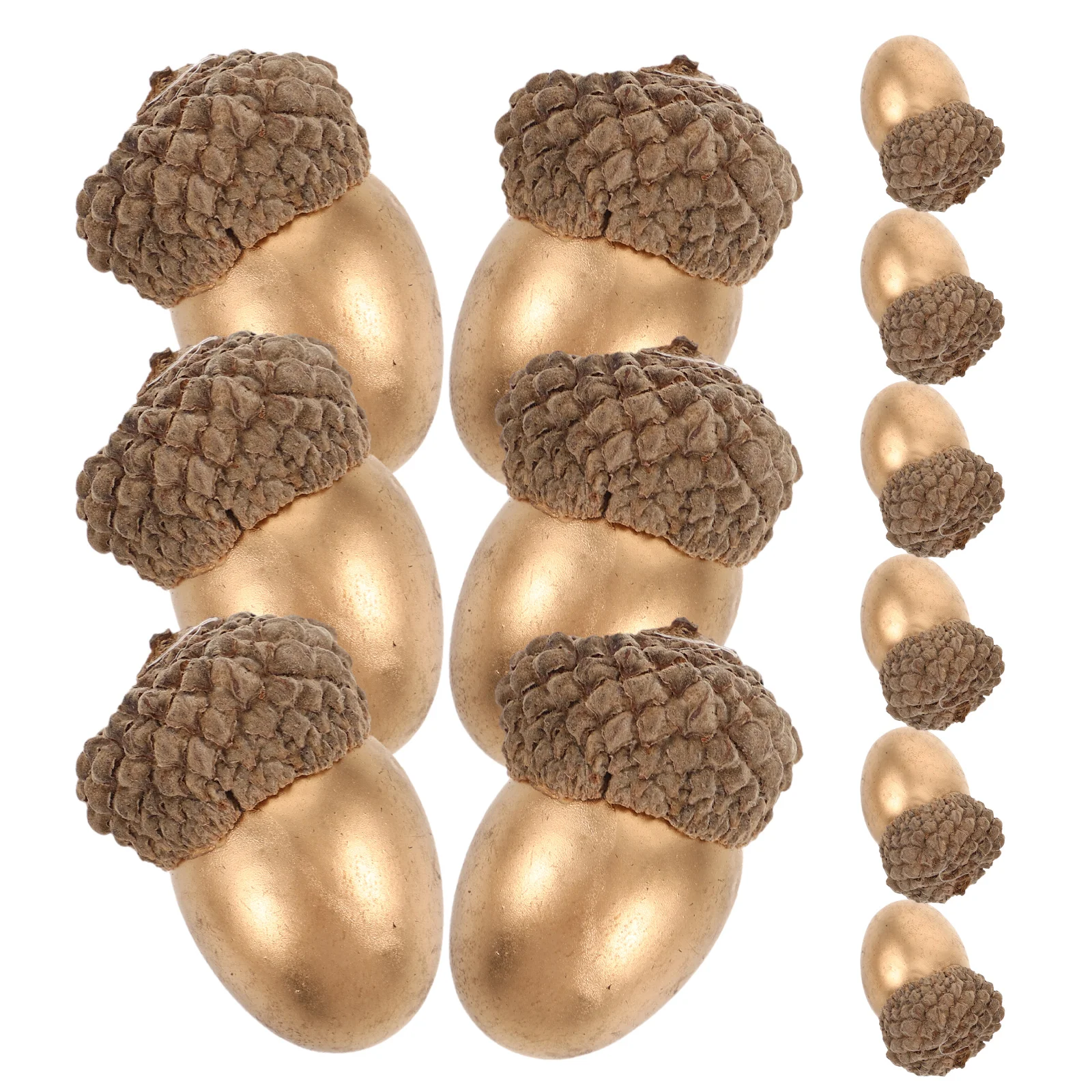 

25 Pcs Decor Golden Acorn Christmas Decorations Photo Props Fall Simulation Acorns