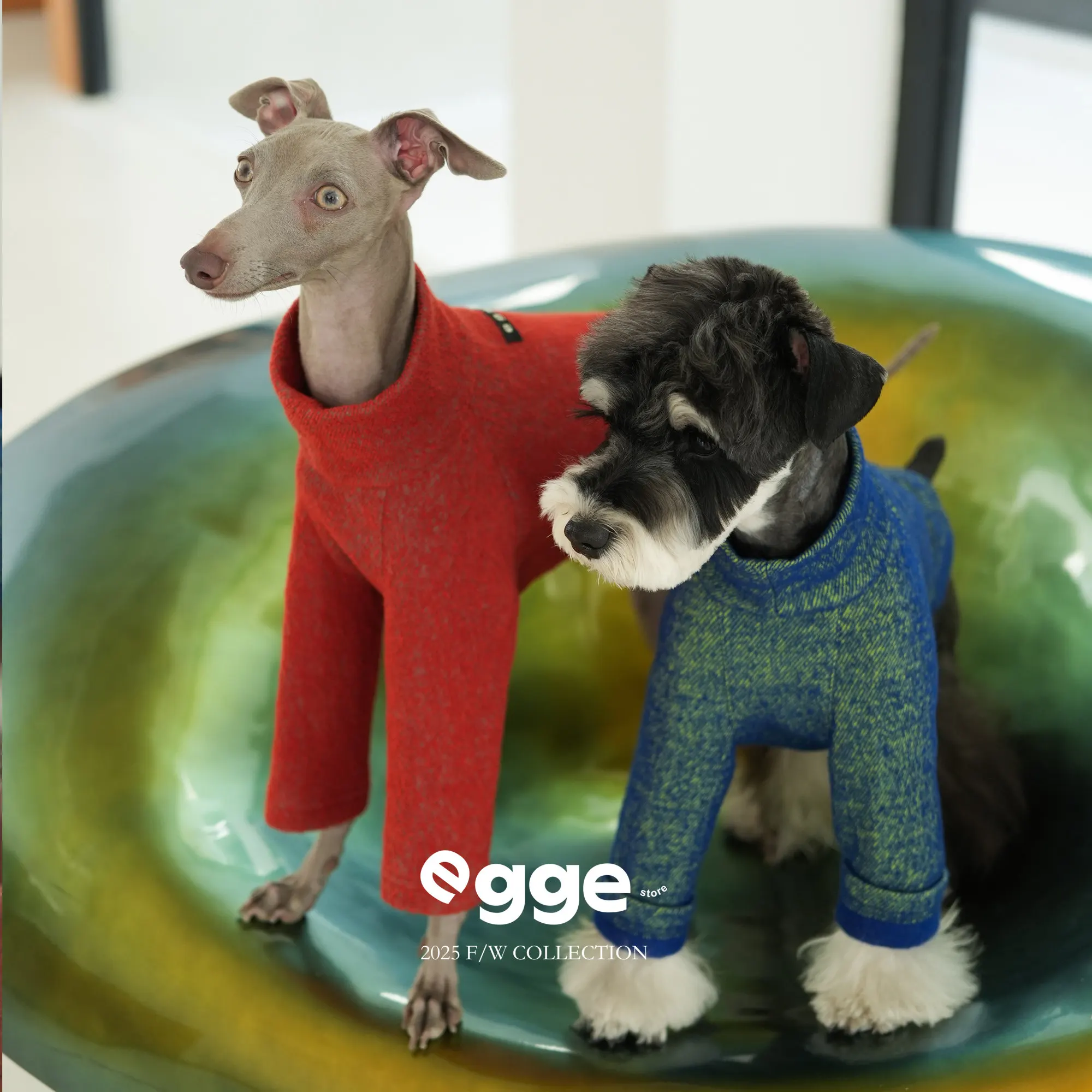 

Роскошный шерстяной свитер EGGE красного и синего цветов для итальянских грейхаундов, уютный и модный домашний свитшот для собак пород Бедлингтон на осень и весну