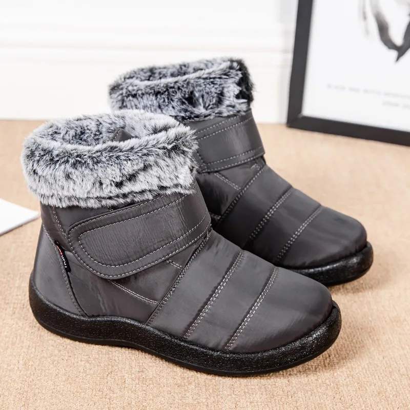 Women Winter Warm Boots Windproof Thick Soled Snow Boots Waterproof Non-slip Flat Shoes Low Tube High Top Soft Sole Fashion Boot