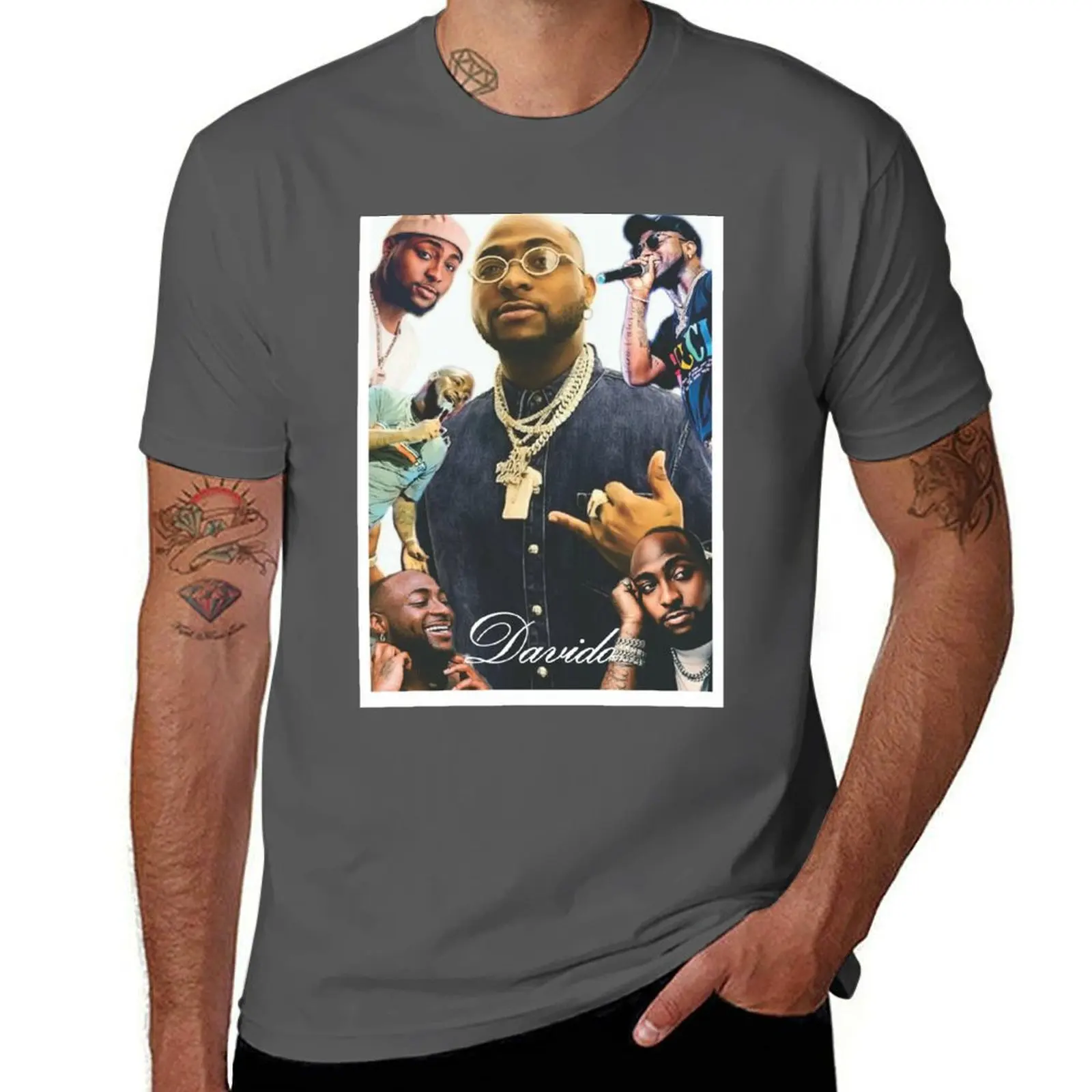 

Davido Collage T-Shirt oversized t shirt Man t-shirt mens t shirts pack