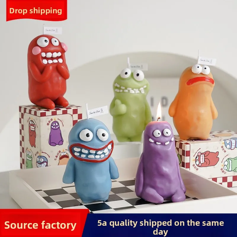 Funny clay candles, funny handmade creative gifts, birthday gifts, cartoon-shaped scented candles, small gifts