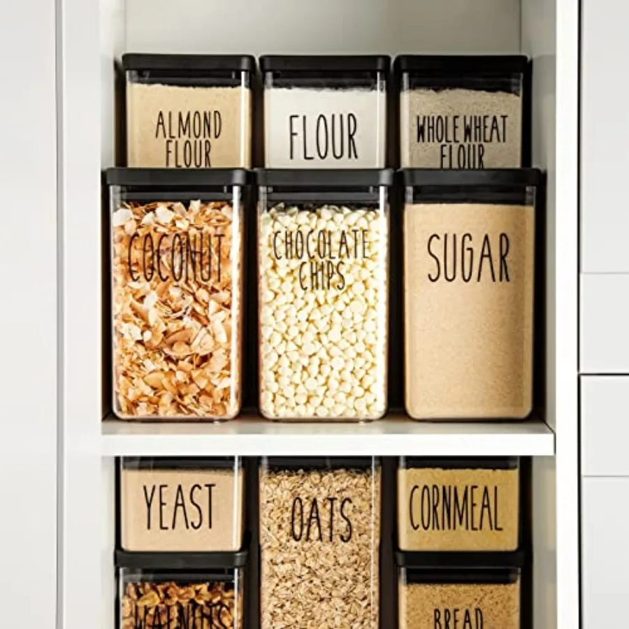 Kitchen Adhesive Labels - Waterproof Labels for Storage Bins - Pantry and Jar Stickers for Spices - Pack of 136, 2 x 3 in, Viny