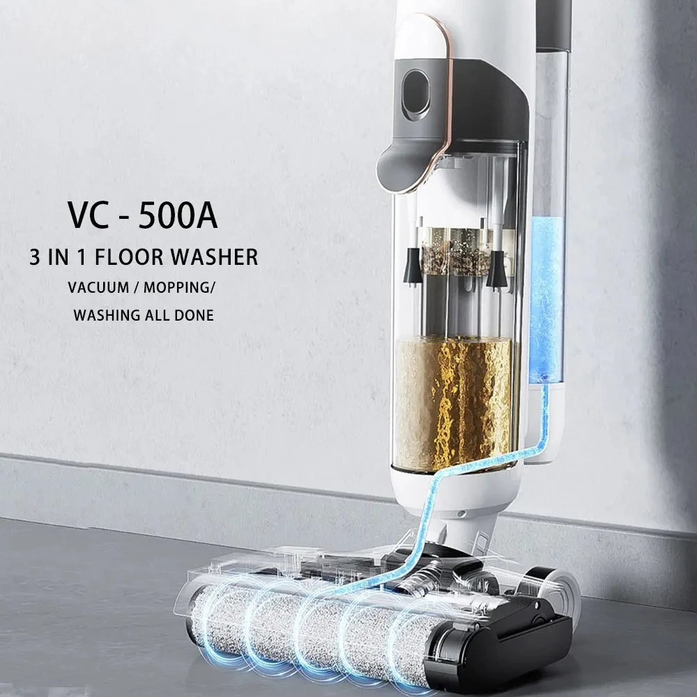 منظف بالبخار اللاسلكي 3 في 1 الأكثر مبيعًا لعام 2025 - ممسحة محمولة بقدرة 210 وات مع محرك BLDC للتنظيف الرطب/الجاف