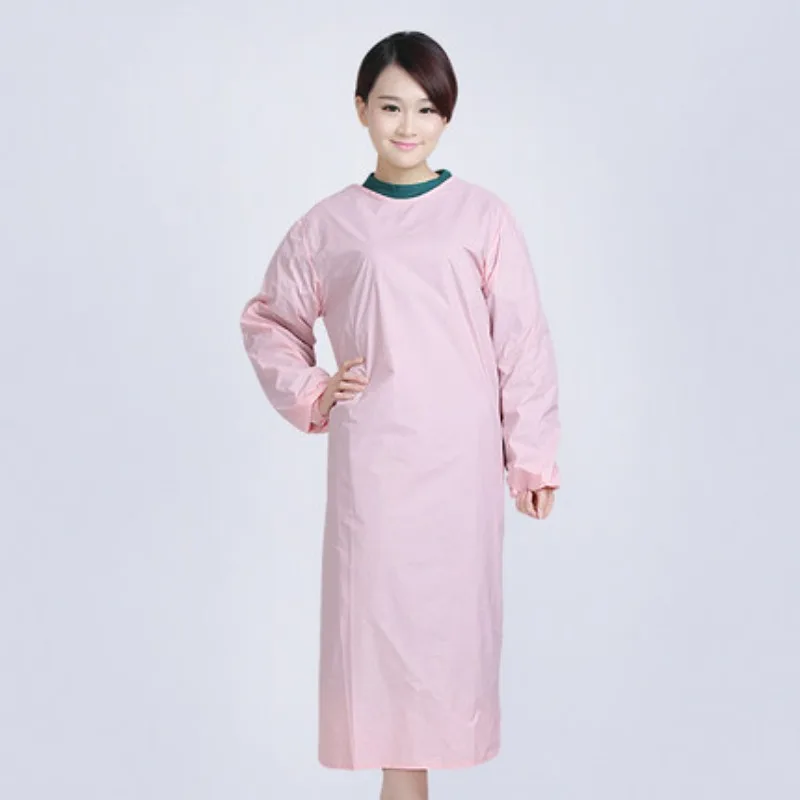 New Wear Resistant Breathable Quick Drying Surgical Gown Long Sleeve Operating Room Apron Cover Hospital Work Green Medical