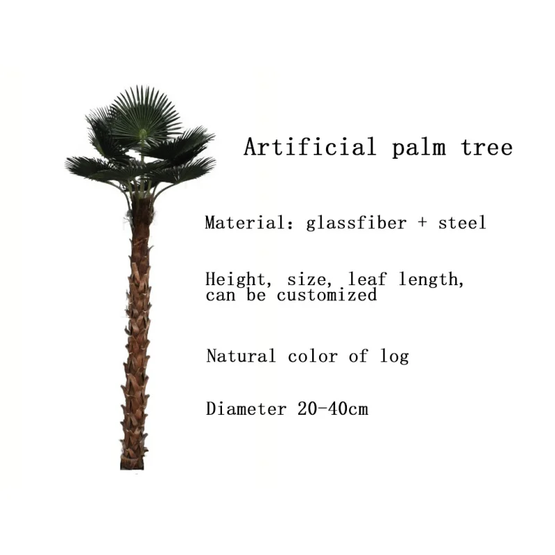 Personalizzato. Grande 4M alberi resistenti ai raggi UV decorazione artificiale con decorazione esterna antivento