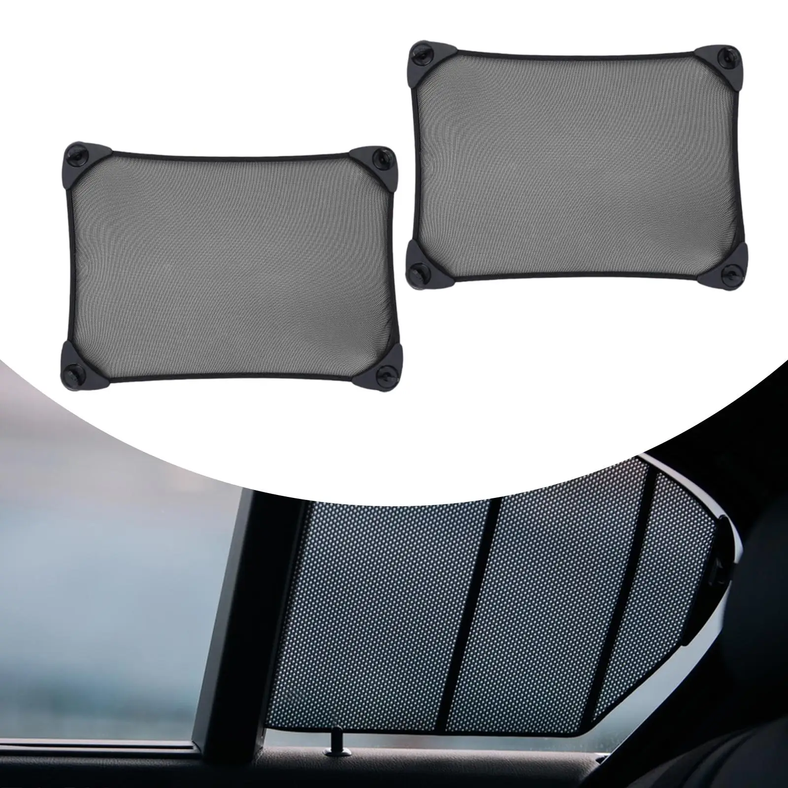 

2x Generic Roof Sun Shades Sunshields Travel Easy to Use Sun Protection High Performance Car Accessories for SUV Vehicle