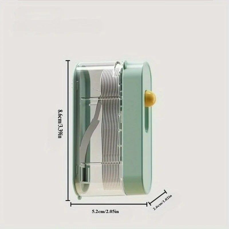 1pc an automatic pop-up portable mini toothpick, floss, and ultra-fine dental floss stick storage box