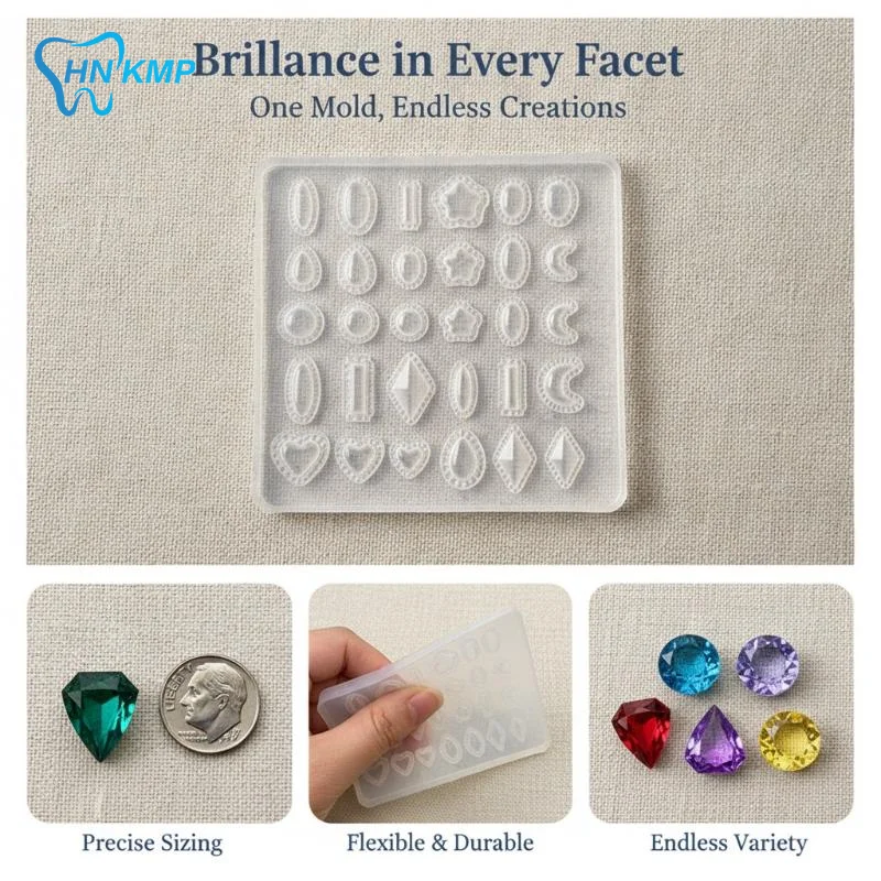 Silicone Nail Art Mold Egg Shape Gem Waterdrop Diamond 3D Decoration Tool For Nail Design