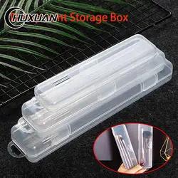 1pc Portable Makeup Brush Organizer Eyebrow Pencil Tableware Chopsticks Transparent With Cover Storage Box Kitchen Accessories