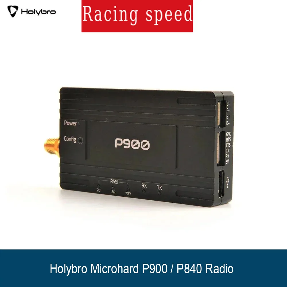 

Радиопередатчик Holybro Microhard P900 - регулируемая мощность 100мВт-1Вт, дальность 60 км, DC7-35В для FPV-дронов дальнего радиуса действия