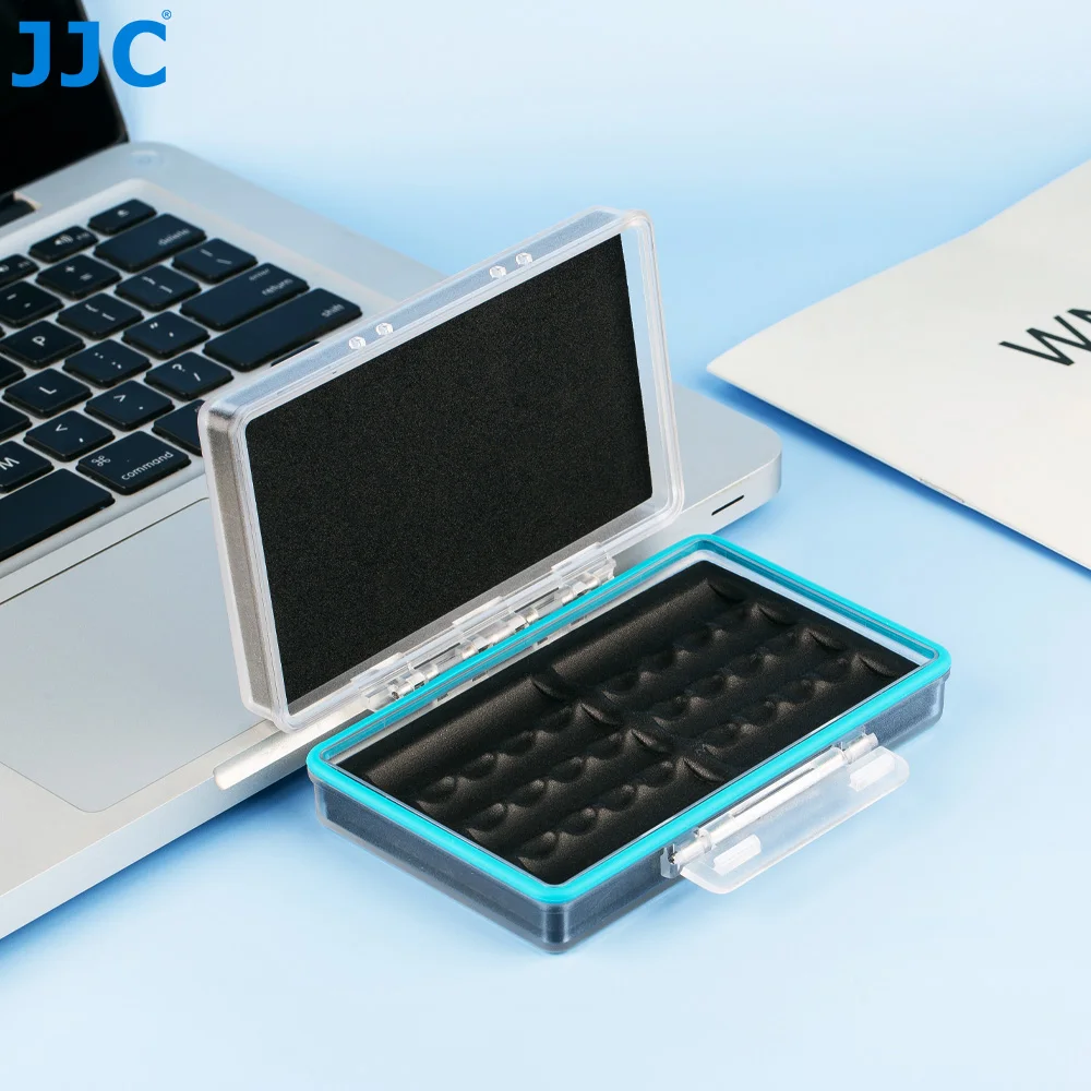 JJC 8 Slot AA Battery Case PC Shell Waterproof Shockproof Battery Storage Case for AA 14500 Lithium Batteries Box ﻿