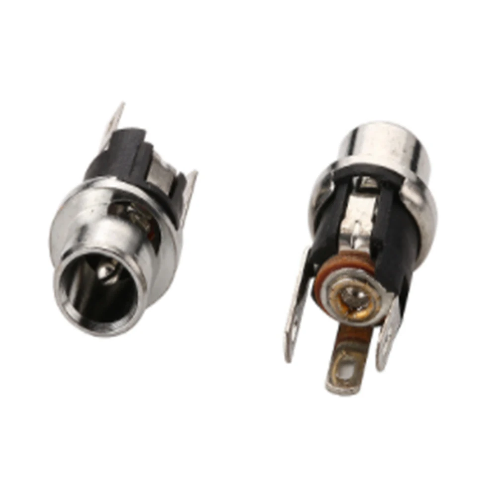10Pcs 5.5-2.1MM 5.5 * 2.1 DC Socket With Nut DC Power Jack Socket Female Panel Mount Connector