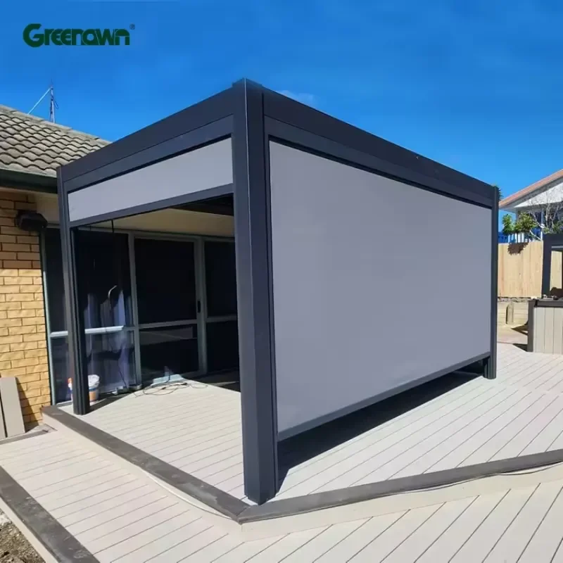 2026 Modern Automatic Gazebo Bioclimatica Pergola Aluminium Louvred Roof Patio Cover