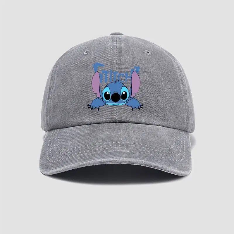 Disney Lilo & Stitch Cartoon Hats 2023 New Baseball Cap Couple Casual Duckbill Cap Outdoor Fashion Adjustable Sun Visor