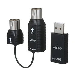 M-vave Ms1 MIDI ระบบอินเตอร์เฟซไร้สายระบบส่งไร้สายขนาดเล็ก MIDI ตัวรับสัญญาณ WiFi การสนับสนุนแบบปลั๊กแอนด์เพลย์