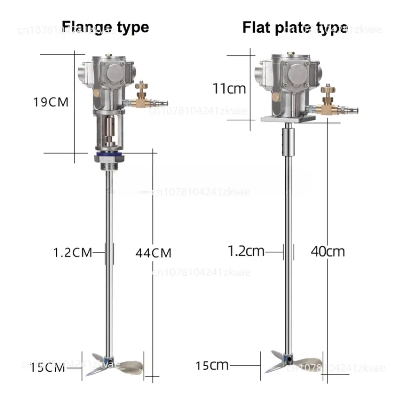 60L Pneumatic Mixer Air Agitator Air Blender Stirrer Aluminum alloy Air Mixing Machine 2800RPM 1/8HP 5 Gallon Mixing Equipment