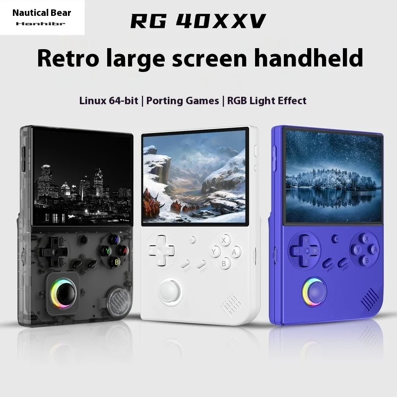 

Anbernic Rg40xxv Retro Handheld Game Console Video Player 4.0-Inch Ips Screen Linux 5g Wifi Bluetooth 256g 300+ Psp Games Gift